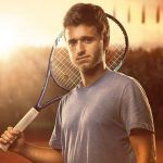 Custom senior portrait of a Tennis athlete.