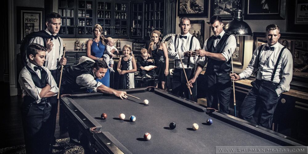 family portrait pool table Tulsa 0001