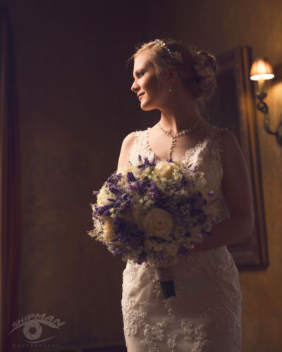 Bridal wedding day portrait in Dresser Mansion Tulsa Oklahoma