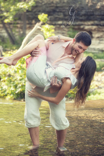 engagement session couple laughing