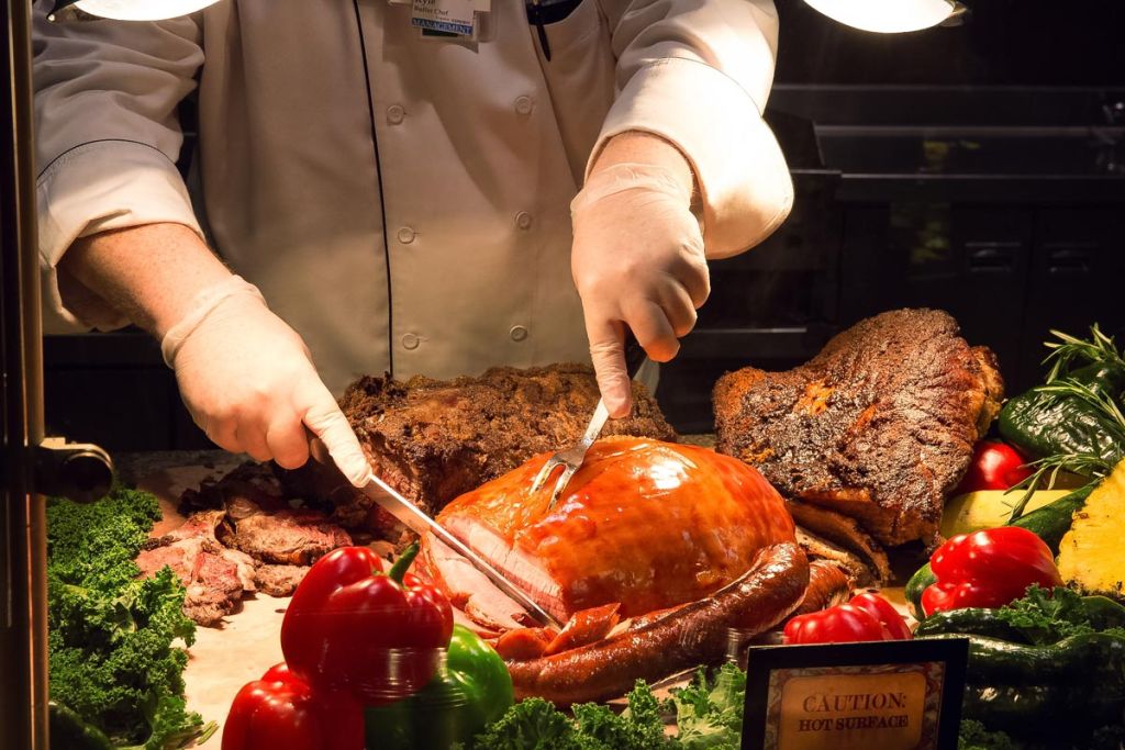 chef carving meat at hard rock tulsa