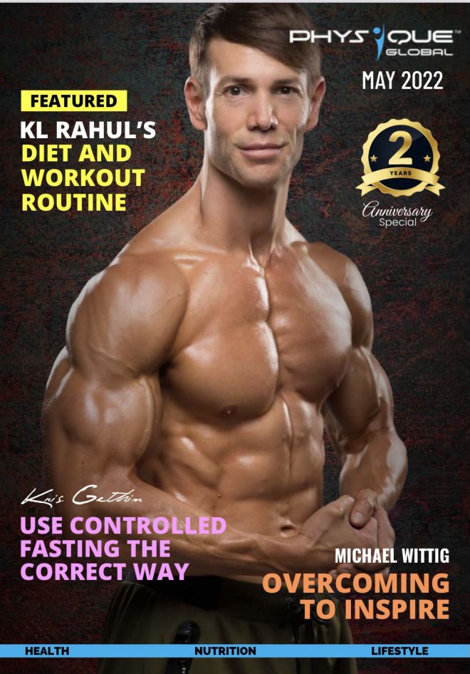 body builder on fitness magazine cover