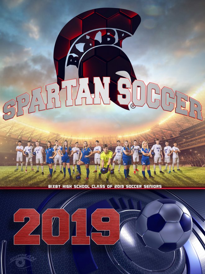 bixby high school soccer senior poster program cover