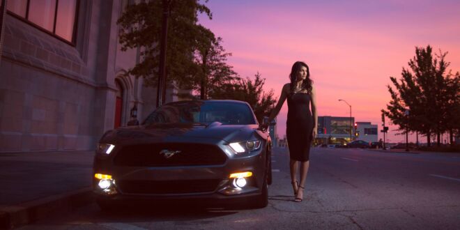 Downtown Senior Girl with car