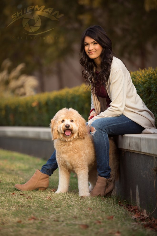 Bixby girl pet dog senior portrait