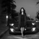 bixby girl senior portrait with car