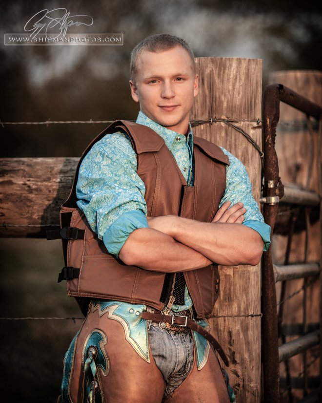 bixby rodeo cowboy bull rider senior portrait