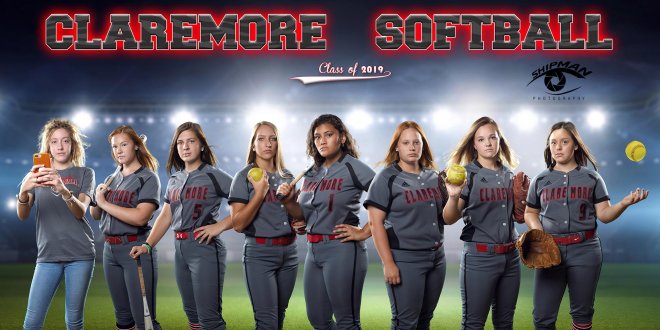 claremore softball poster banner photograph