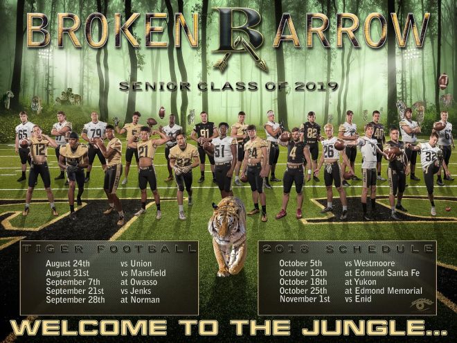 senior team poster for broken arrow football