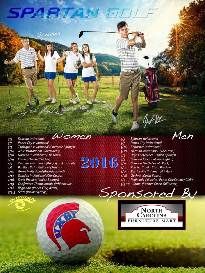 golf poster for bixby seniors