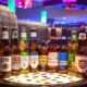 Assorted beers on table at Hard Rock beverage photography tulsa