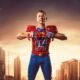 football player tearing open his jersey to reveal superman logo